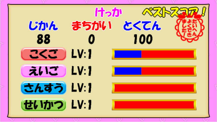 バトル結果画面